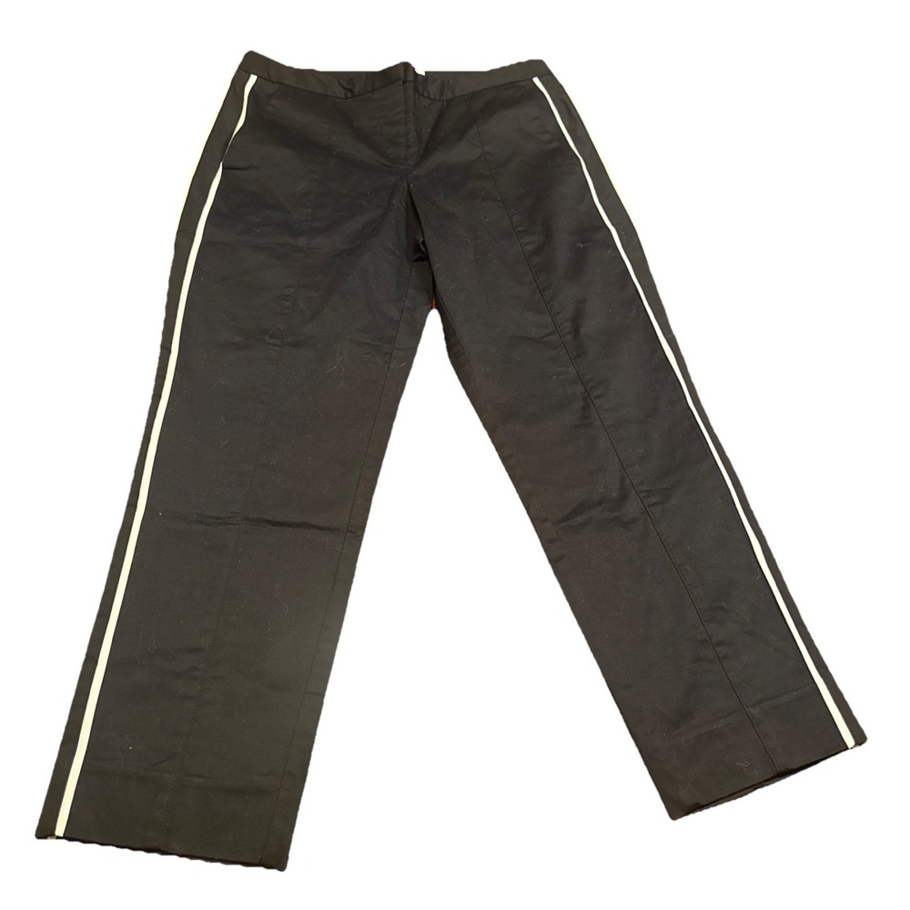 NWT REED x Kohls Size 6‎ Black White Side Stripe Cropped Pants CFDA Collab